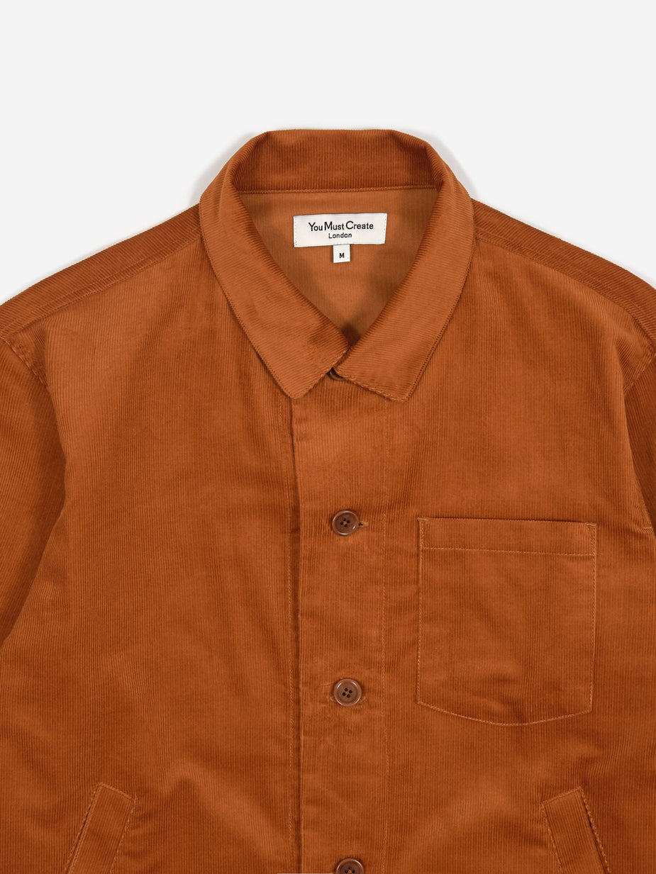 YMC YMC Cord Bowling Shirt - Rust - Other
