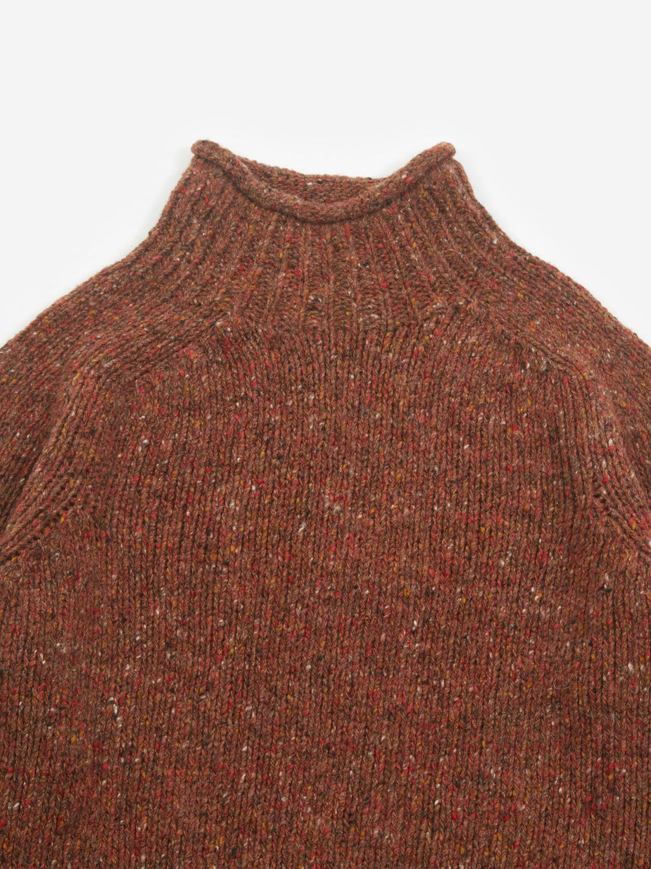 YMC YMC Diddy Roll Neck Jumper - Brown - Brown