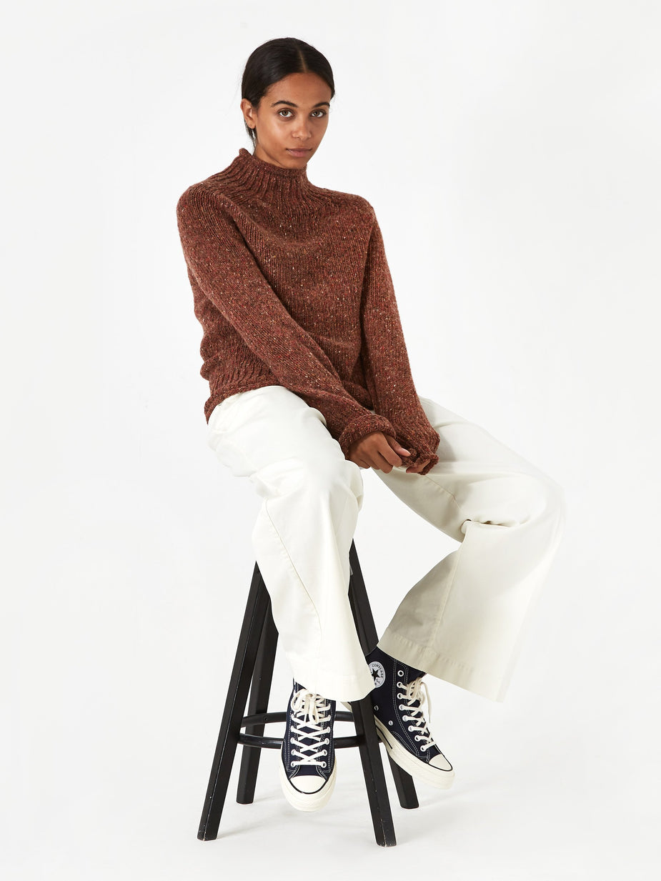 YMC YMC Diddy Roll Neck Jumper - Brown - Brown