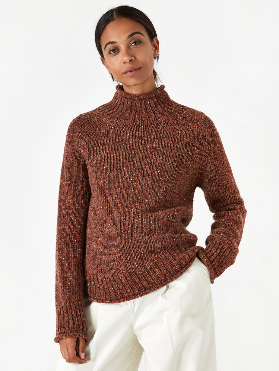 YMC YMC Diddy Roll Neck Jumper - Brown - Brown