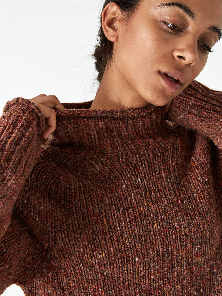 YMC YMC Diddy Roll Neck Jumper - Brown - Brown