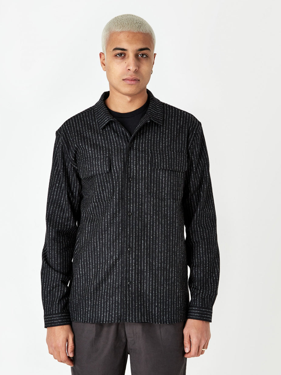 YMC YMC Feathers Shirt - Black/Ecru - Black