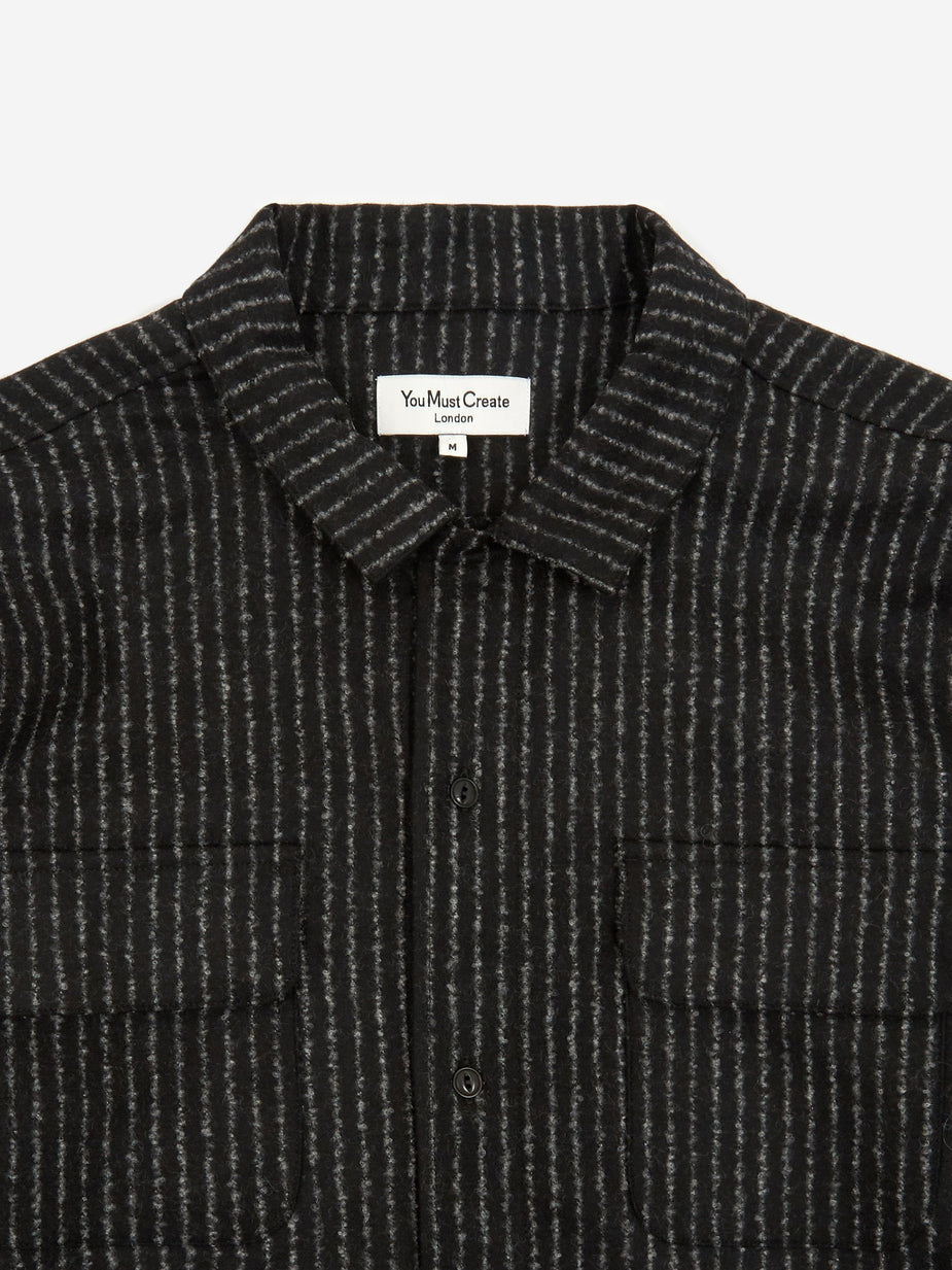YMC YMC Feathers Shirt - Black/Ecru - Black