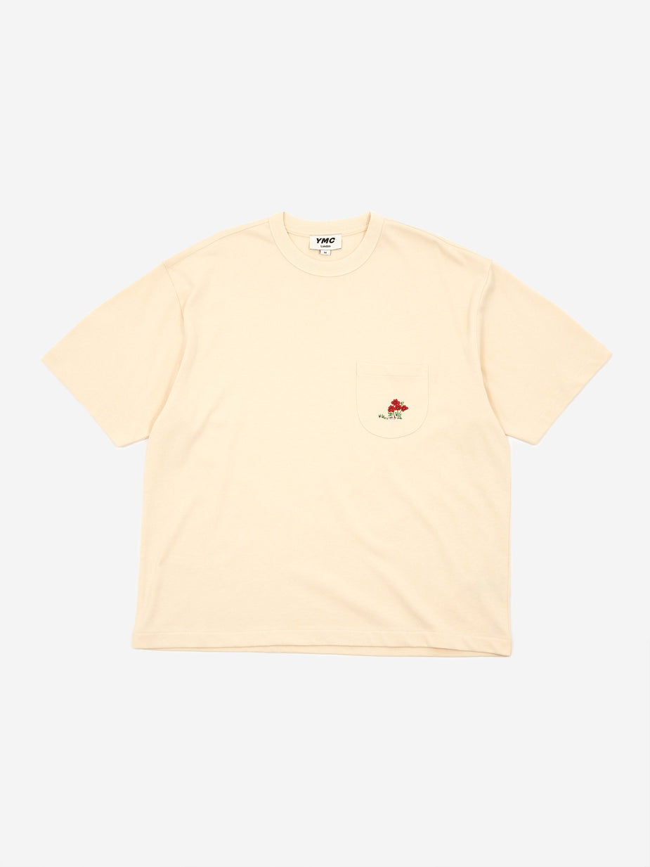 YMC YMC Poppy Triple Shortsleeve T-Shirt - Ecru - Neutrals