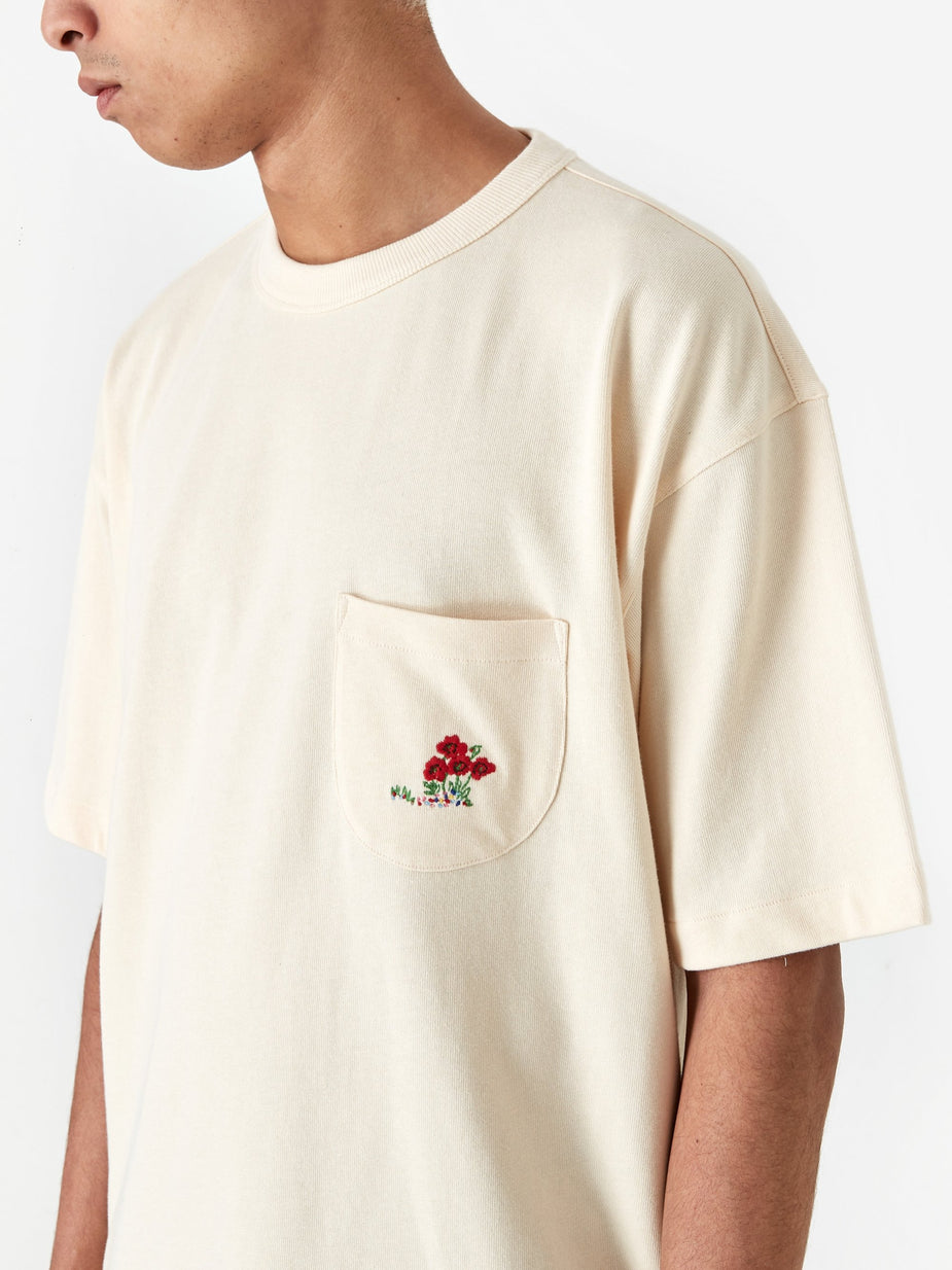 YMC YMC Poppy Triple Shortsleeve T-Shirt - Ecru - Neutrals