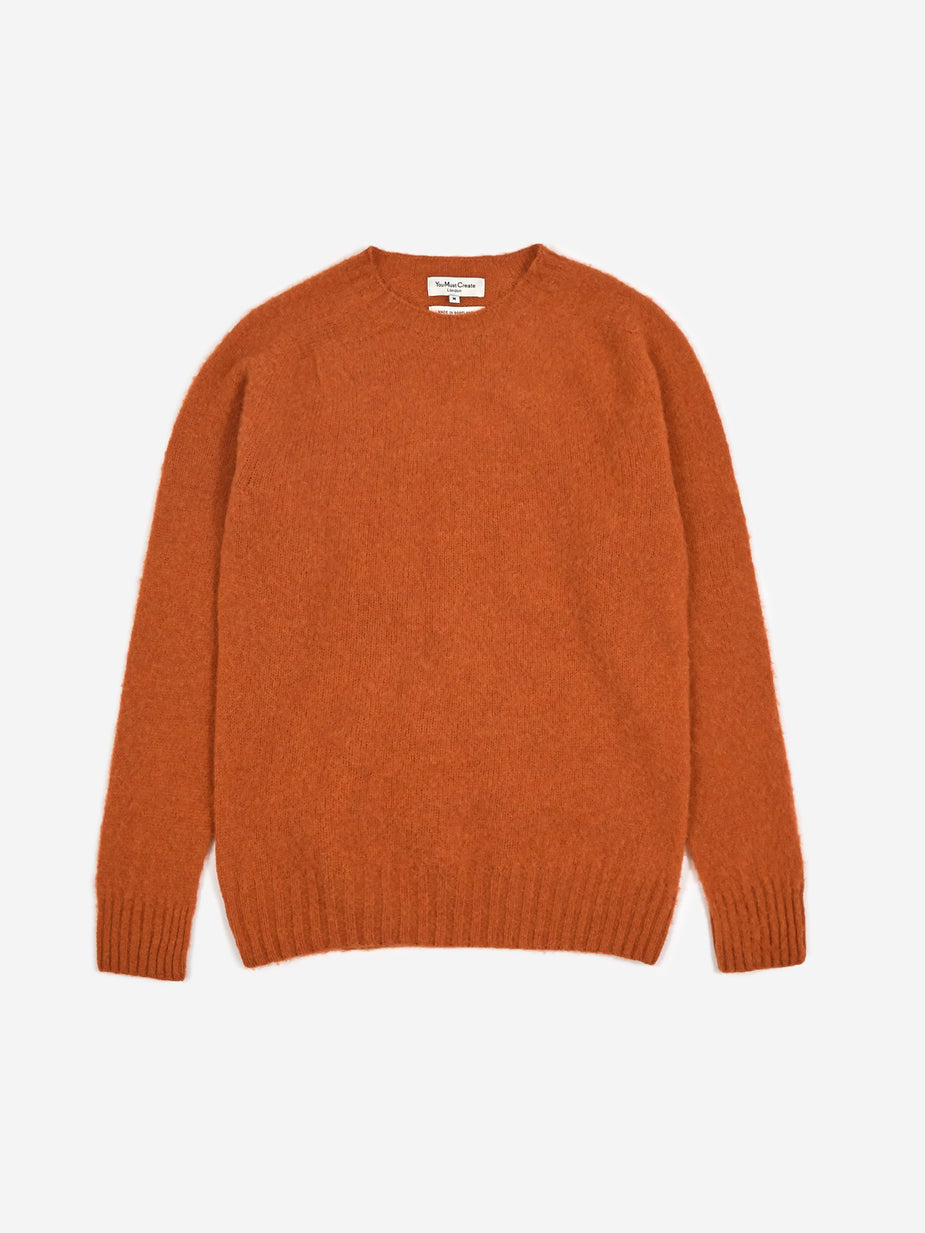 YMC YMC Suedehead Crewneck Jumper - Rust - Other