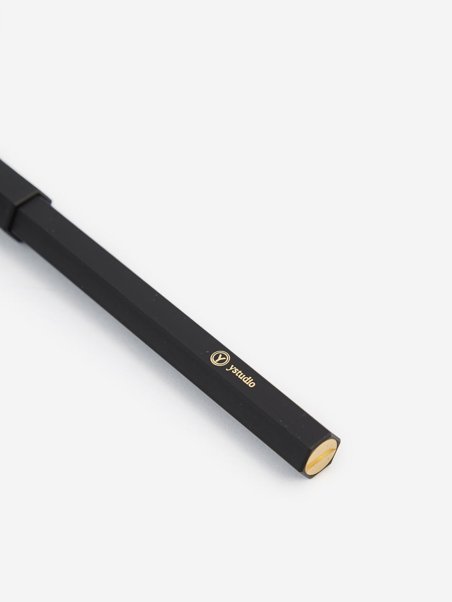 Ystudio Ystudio Resin Rollerball Pen - Black - Black