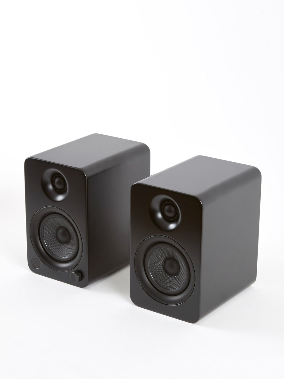 Kanto Kanto YU4 Powered Bookshelf Speakers - Matte Black - Black