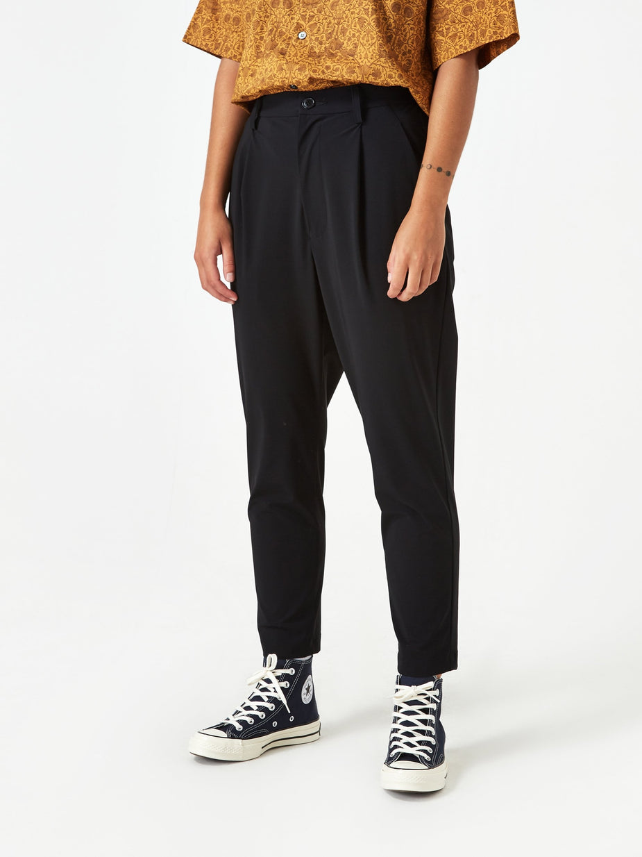 Zucca Zucca Carvico Pleat Trouser - Black - Black