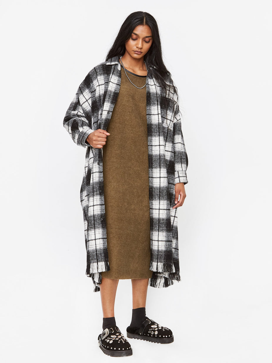 Zucca Zucca Checked Shirt Dress - Black/White - Black