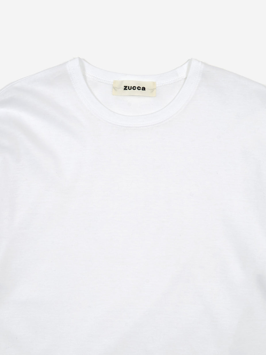Zucca Zucca Coated Jersey Round Neck Top - White - White