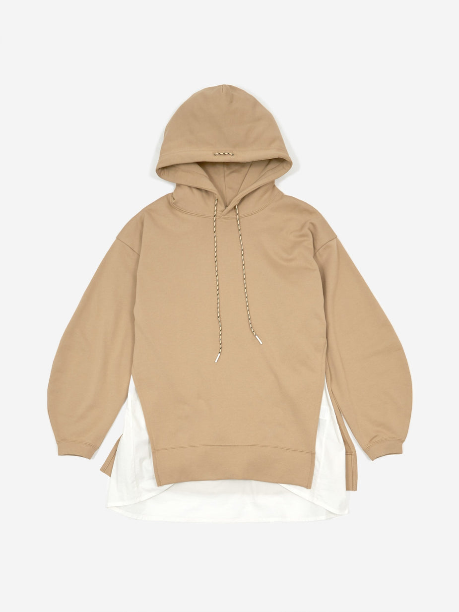 Zucca Zucca Combination Urake Hooded Sweatshirt - Beige - Neutrals