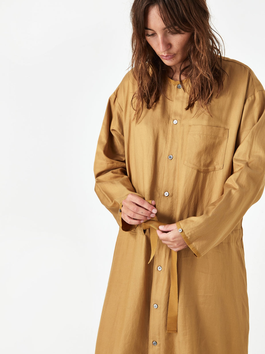 Zucca Zucca Cotton Rayon Twill Dress - Camel - Other