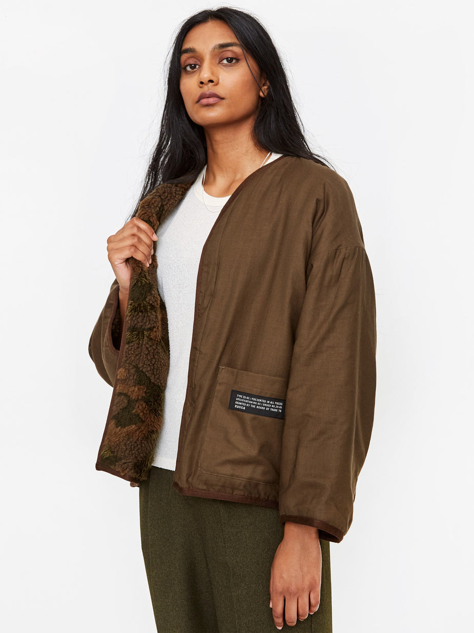 Zucca Zucca Fleece Jacket - Khaki - Green