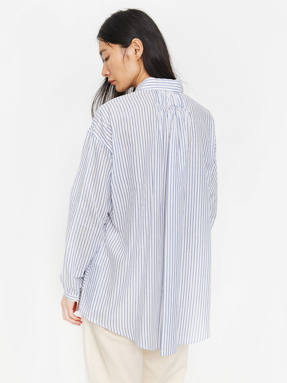 Zucca Zucca Hand Embroidery Blouse - Light Blue - Blue