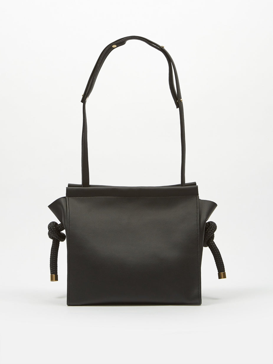 Zucca Zucca Recycled Leather Bag Medium - Black - Black