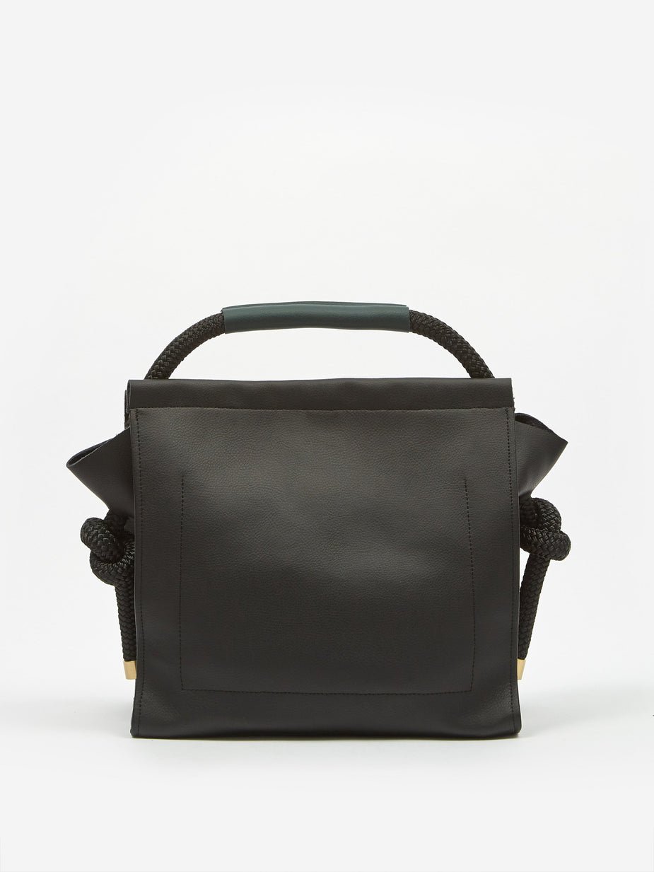 Zucca Zucca Recycled Leather Bag Medium - Black - Black