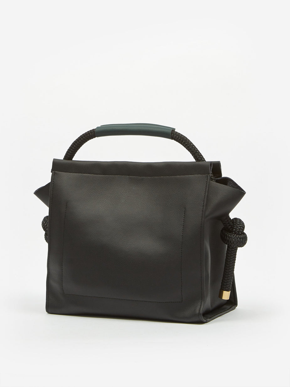 Zucca Zucca Recycled Leather Bag Medium - Black - Black