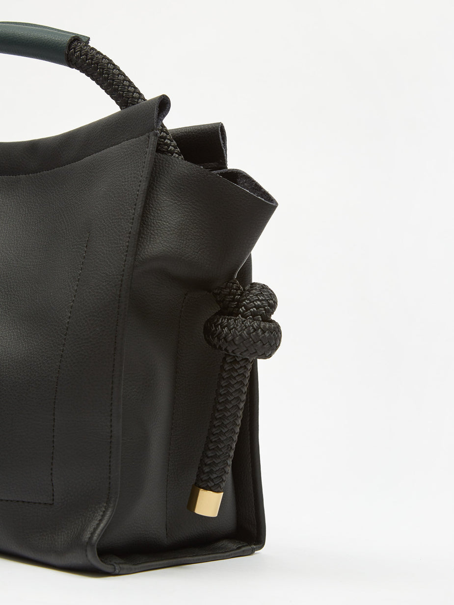 Zucca Zucca Recycled Leather Bag Medium - Black - Black