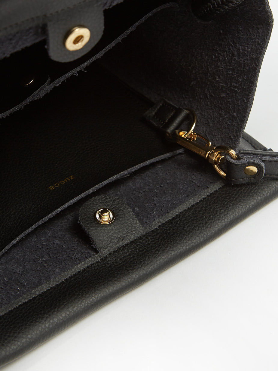 Zucca Zucca Recycled Leather Bag Small - Black - Black