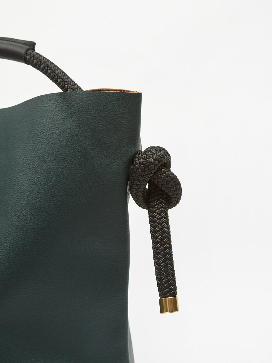 Zucca Zucca Recycled Leather Bucket Bag Large - Green - Green