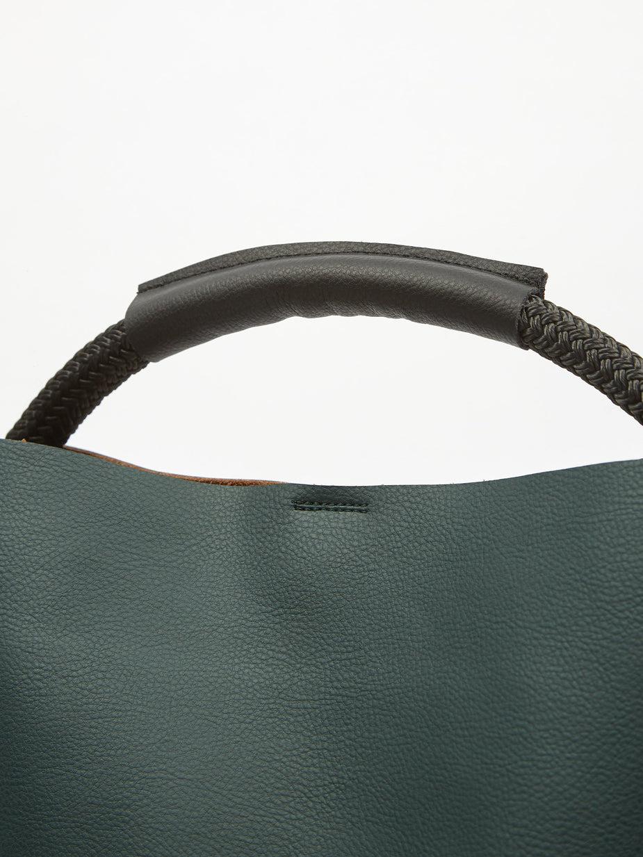 Zucca Zucca Recycled Leather Bucket Bag Large - Green - Green