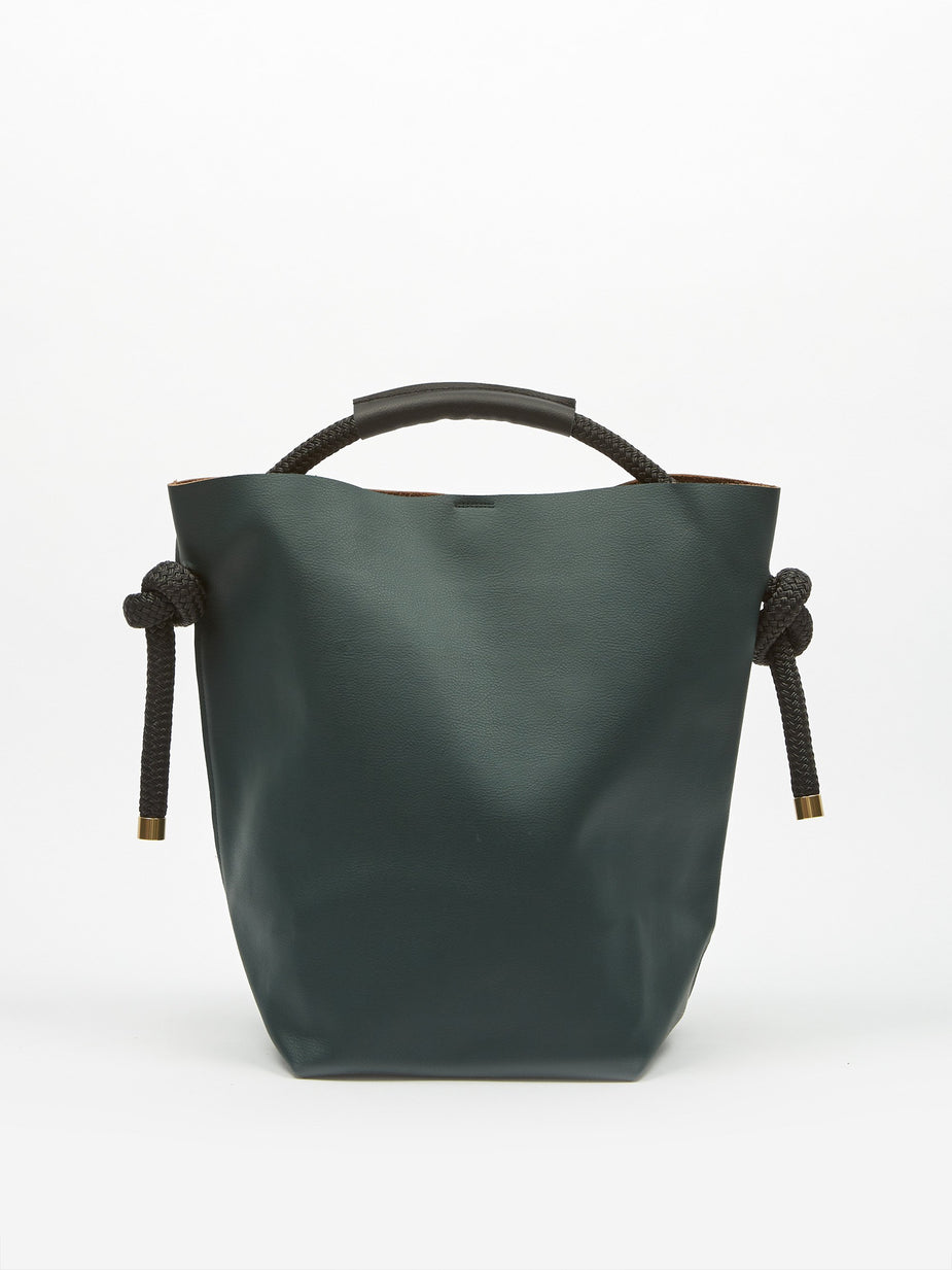 Zucca Zucca Recycled Leather Bucket Bag Large - Green - Green