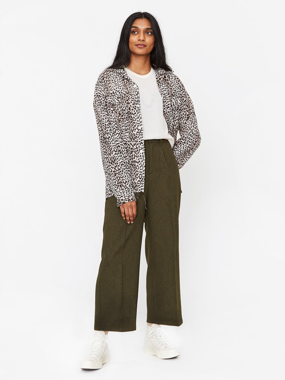 Zucca Zucca Tailored Trouser - Khaki - Green
