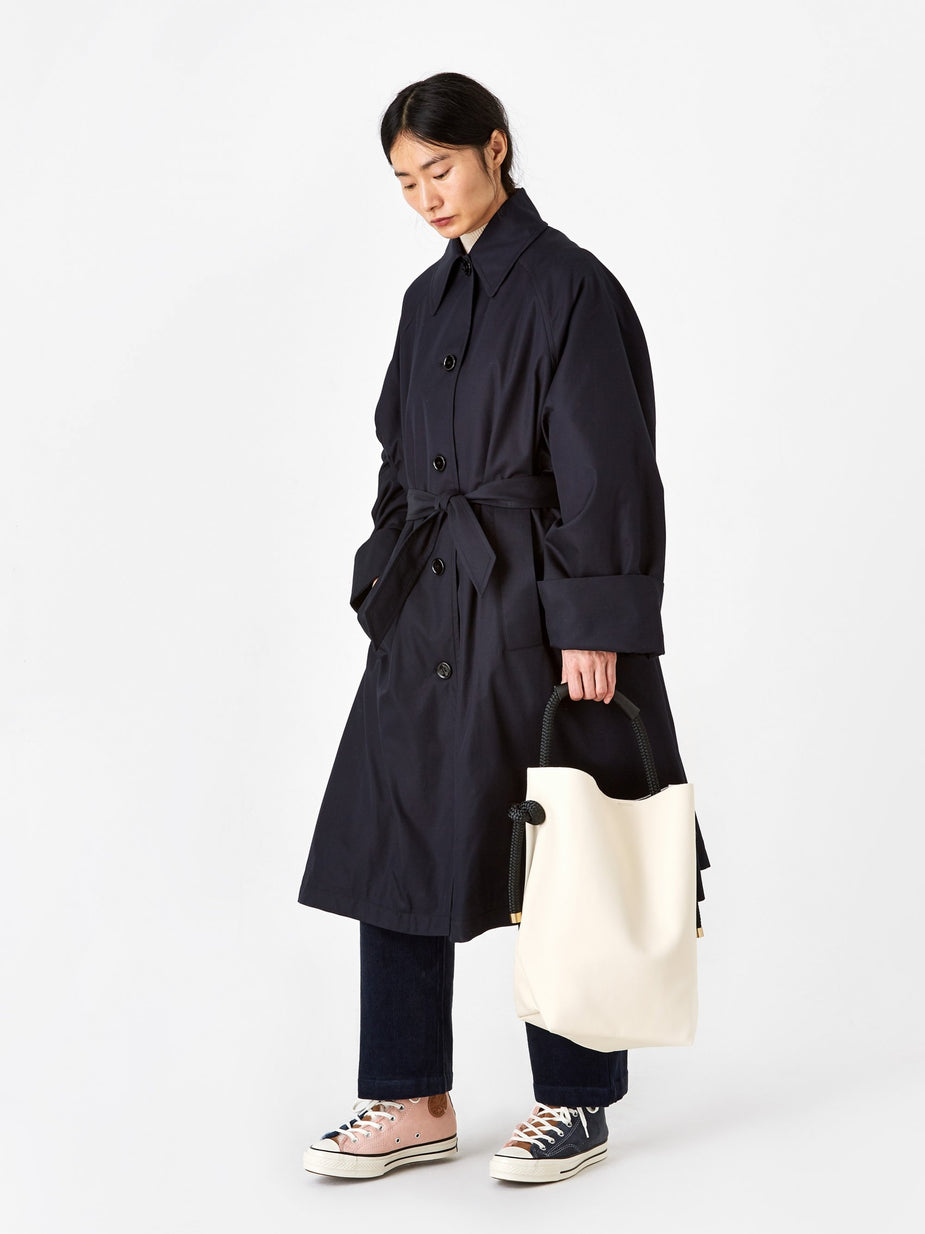 Zucca Zucca Recycled Leather Bucket Bag Large - Off White - White
