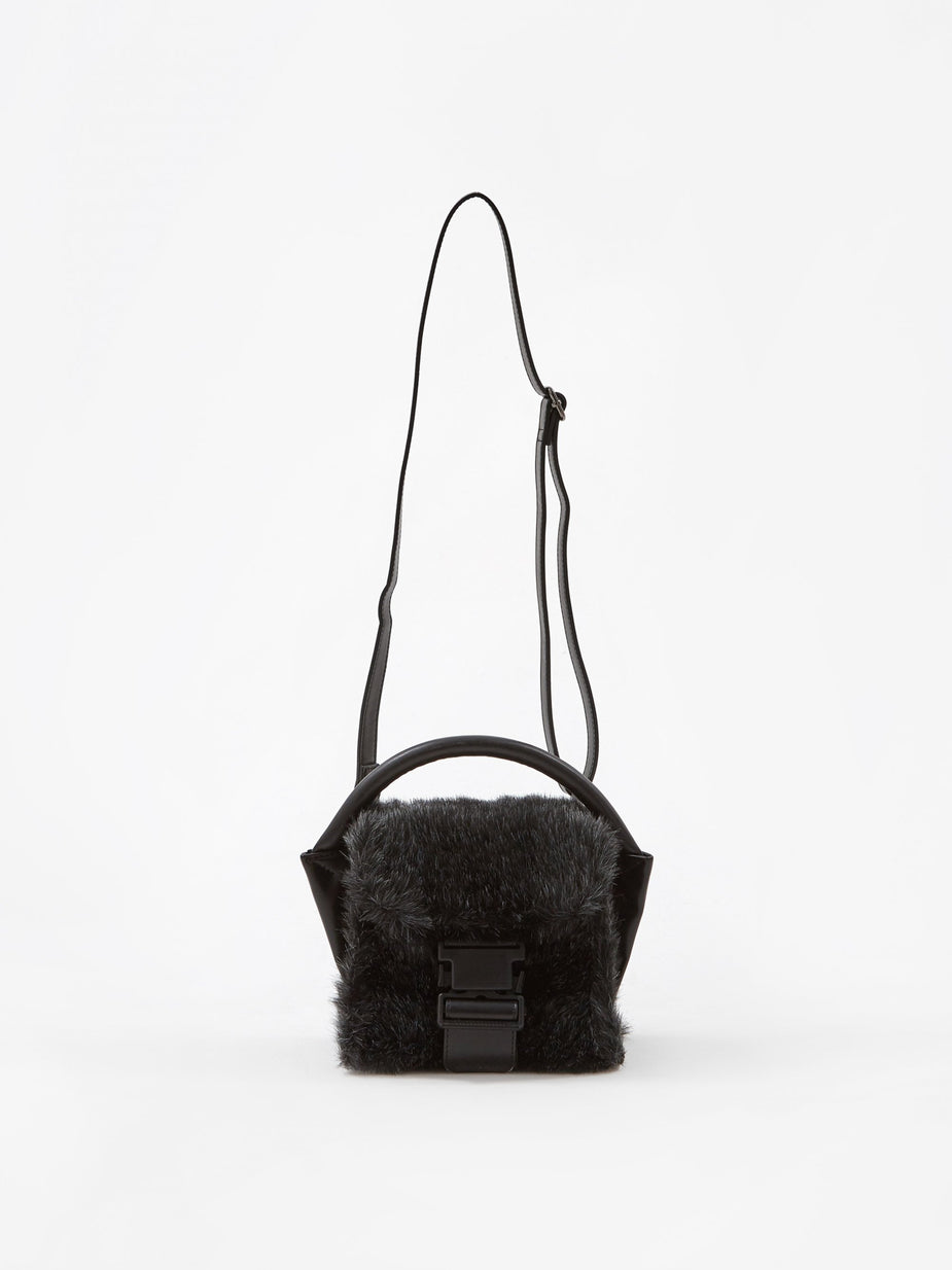 Zucca Zucca Buckled Bag Fur - Dark Grey - Grey
