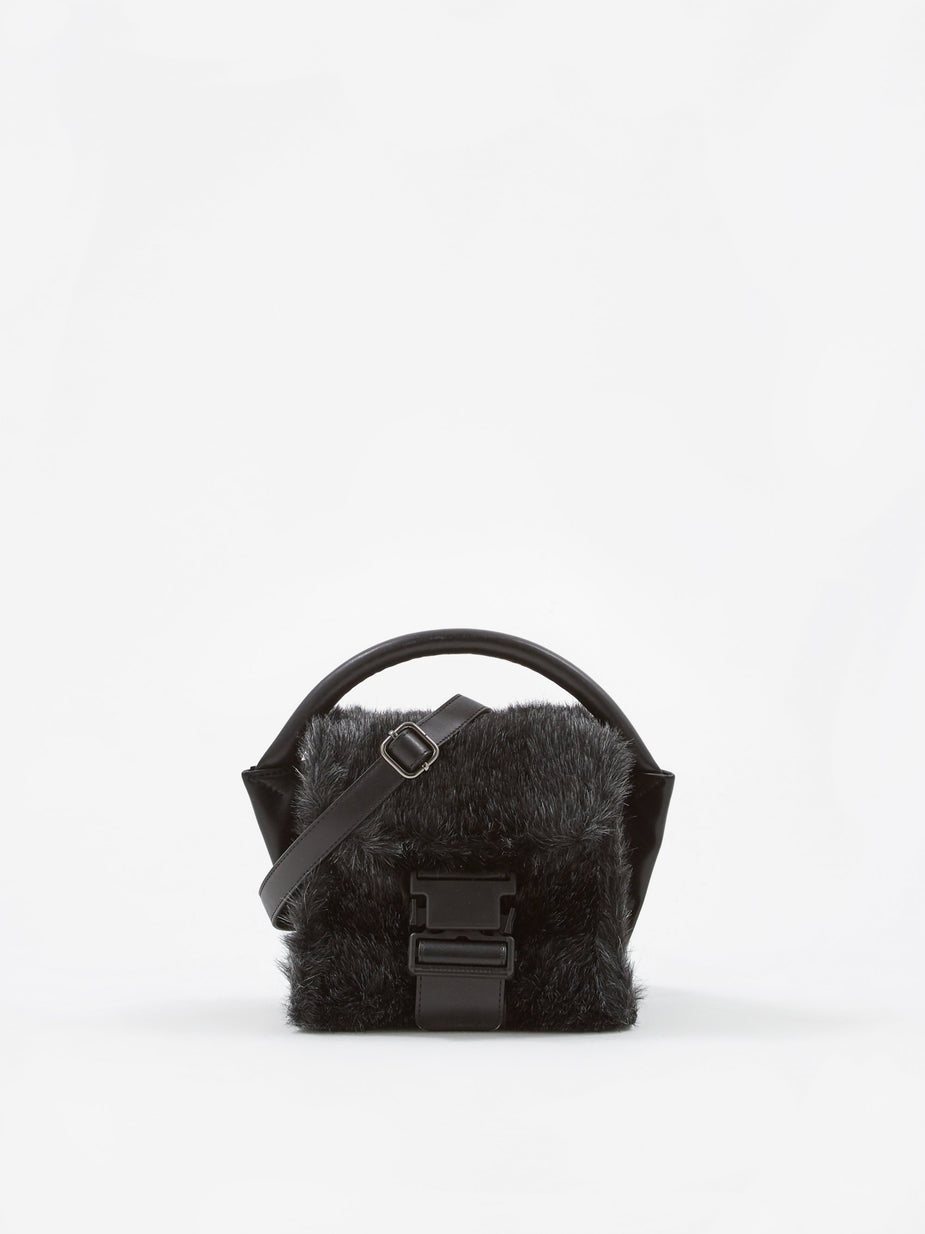 Zucca Zucca Buckled Bag Fur - Dark Grey - Grey