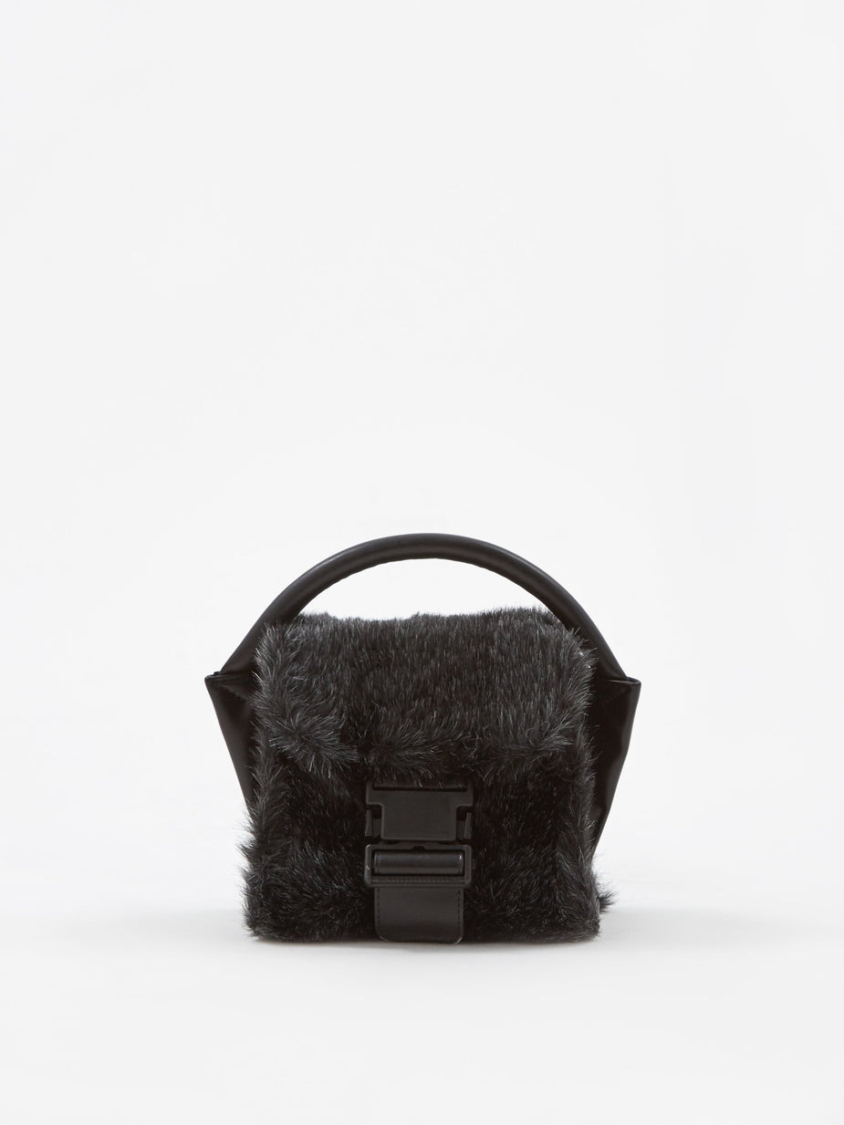 Zucca Zucca Buckled Bag Fur - Dark Grey - Grey